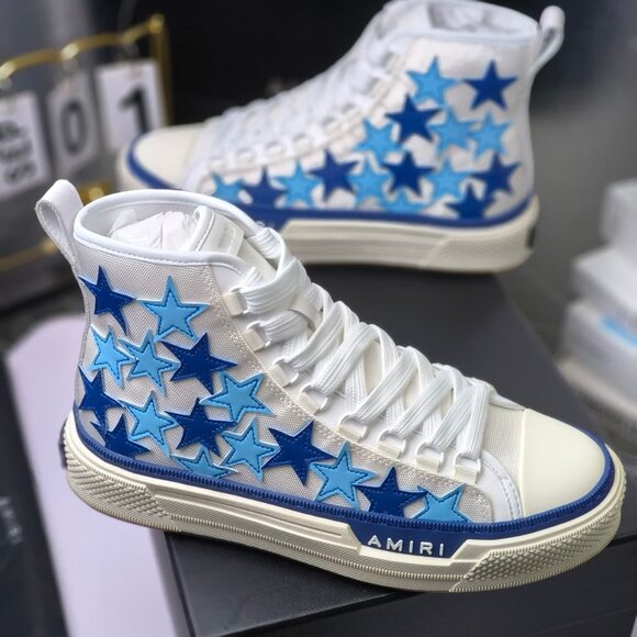 AMIRI High-top blue star canvas shoes - Picture 1 of 5